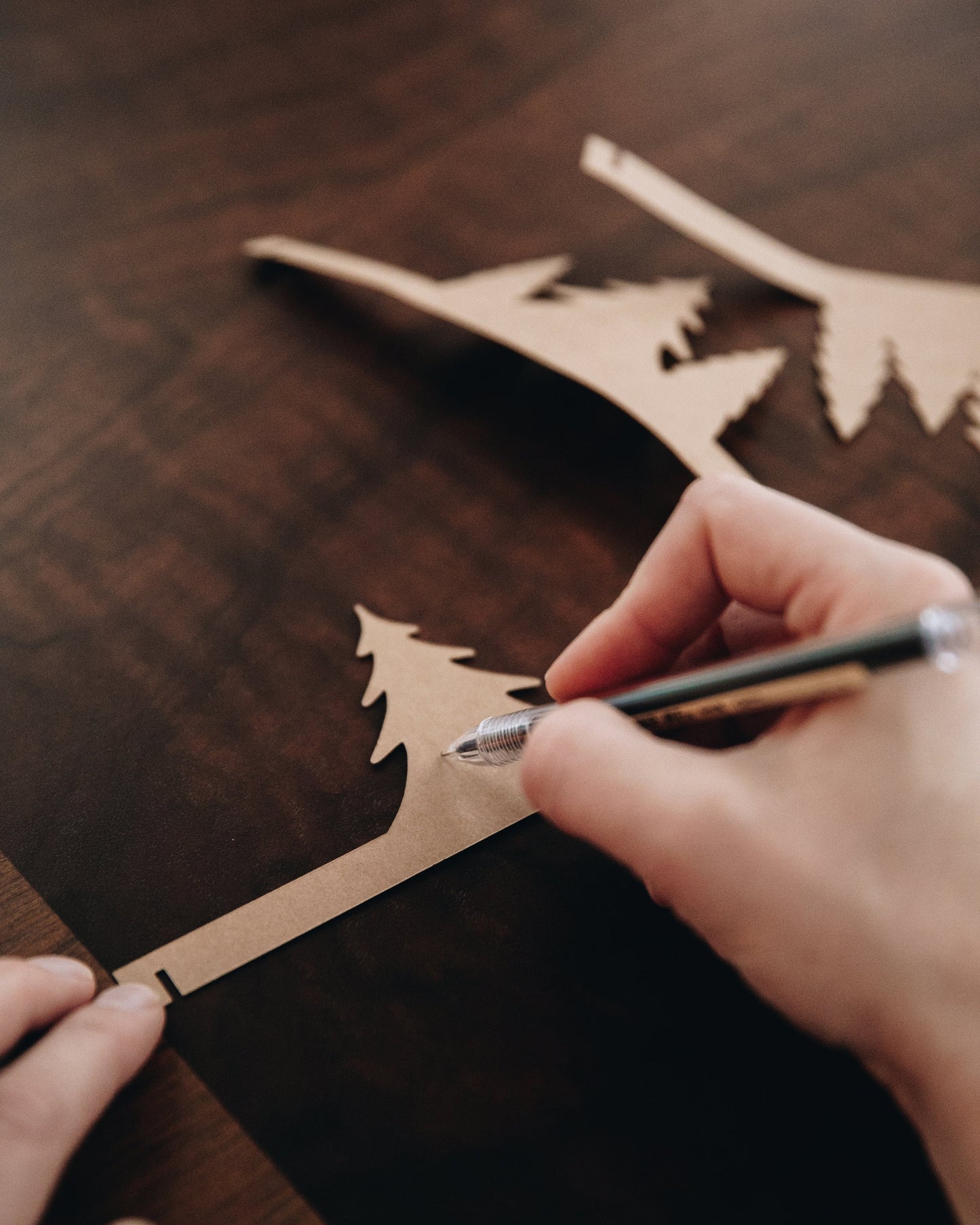 Paper Tree Napkin Rings / Place Cards Set of 12