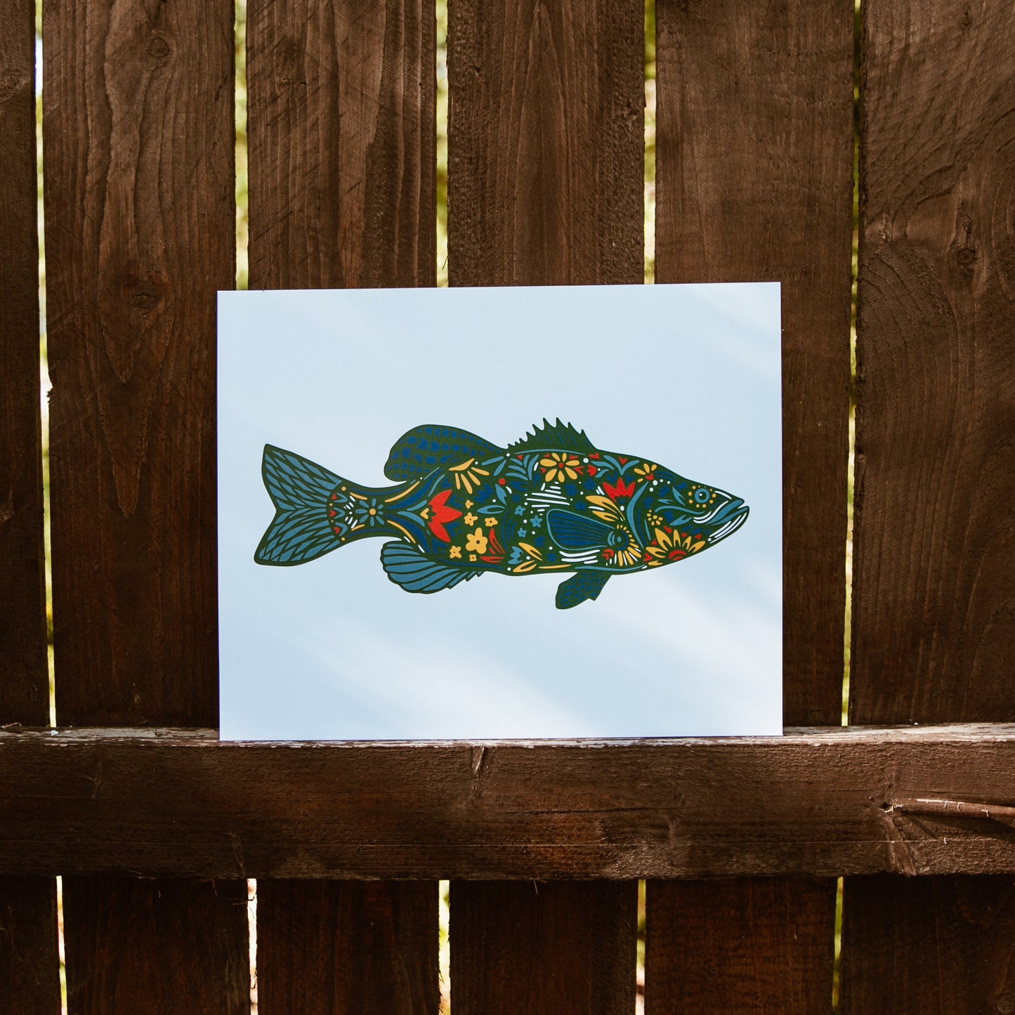 Fish Art- Fishing Decor - Minnesota Art - Lake House Art - Fishing Lover Wall Art - Bass Print