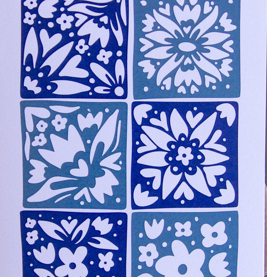 Nordic Checkerboard - Blank Card - Card - Gift - Quilt