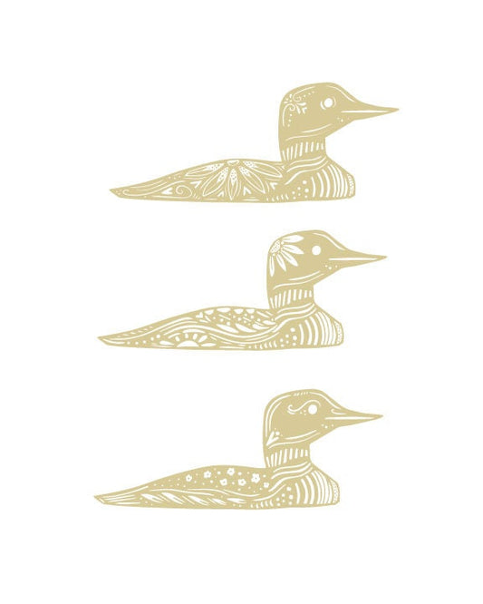 Neutral Loon Print - Loon Art - Loons - 8x10 - Natural - Beige Art - Minimalist