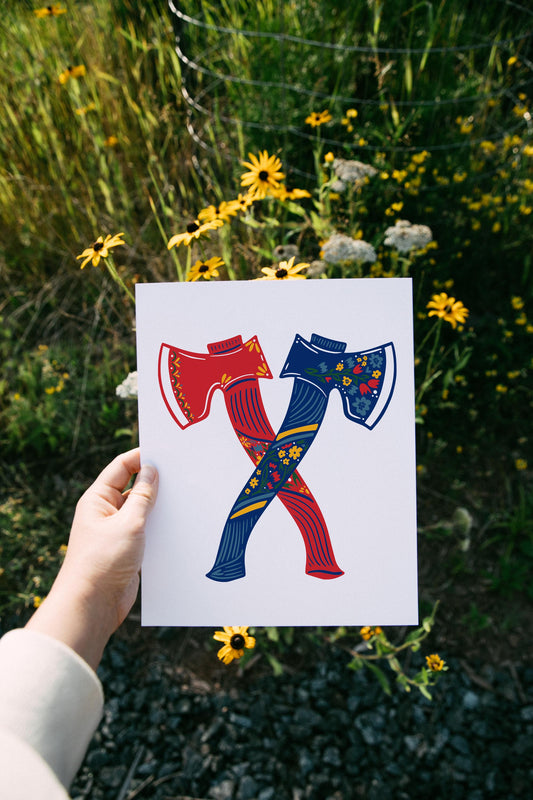 Nordic Hatchet - Lumberjack - Woods - Outdoor Theme - Axes - Axe Throwing - Cabin Decor