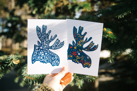 Nordic Moose Art Print