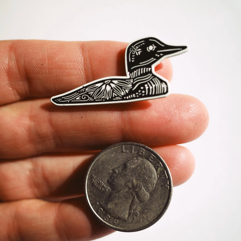 Loon Enamel Pin