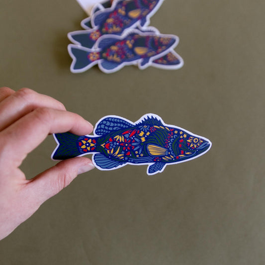 Colorful Fish Sticker - Bumper Sticker - Fishing - Water bottle sticker - Waterproof Sticker