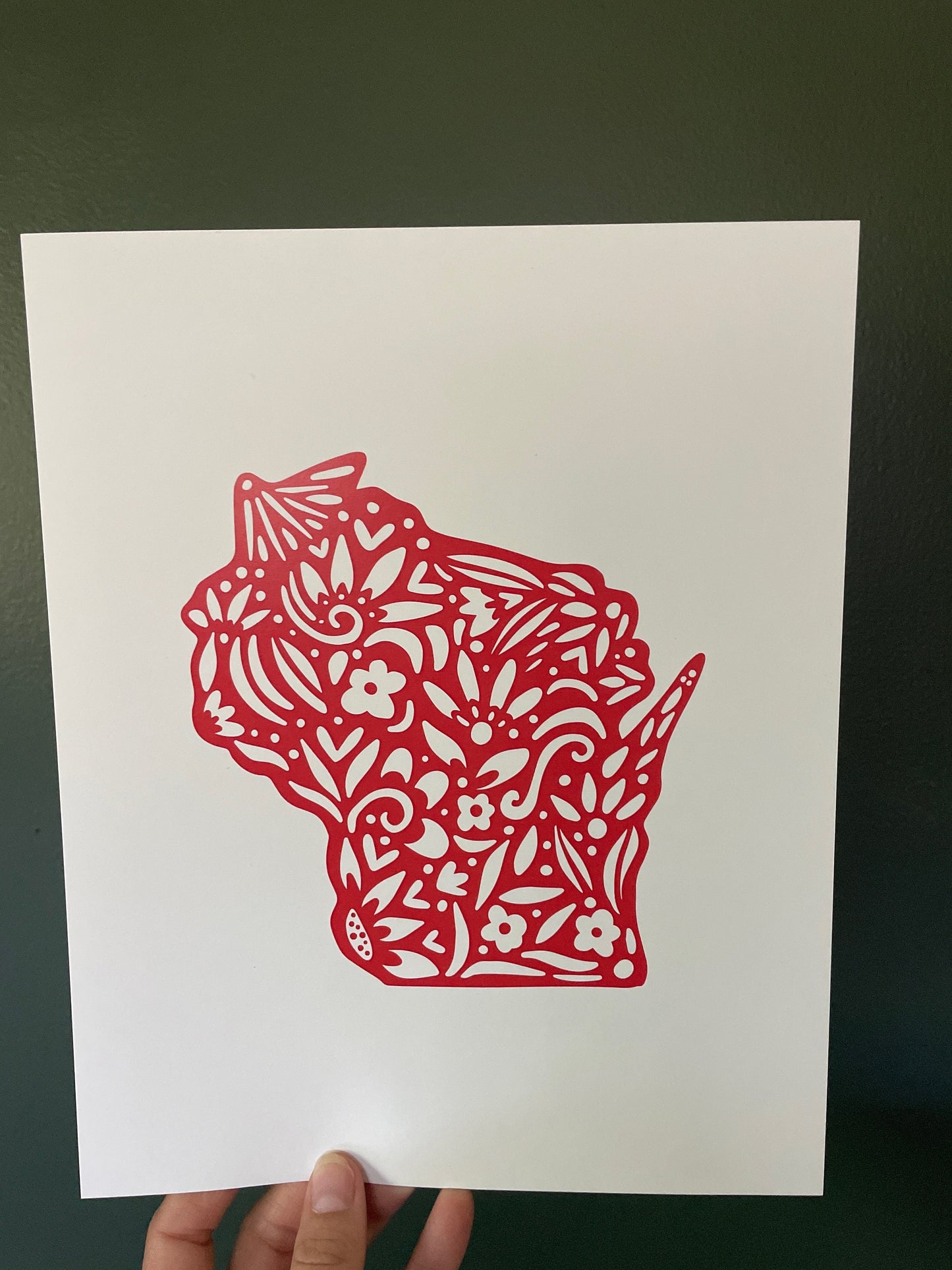 Wisconsin State Art - Wisconsin Print - Wall Art - On Wisconsin