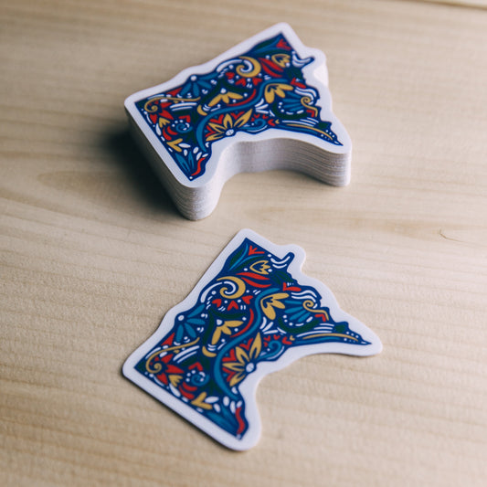 Minnesota State Sticker - Minnesotan - Bumper Sticker - Water Bottle Sticker - Laptop Sticker