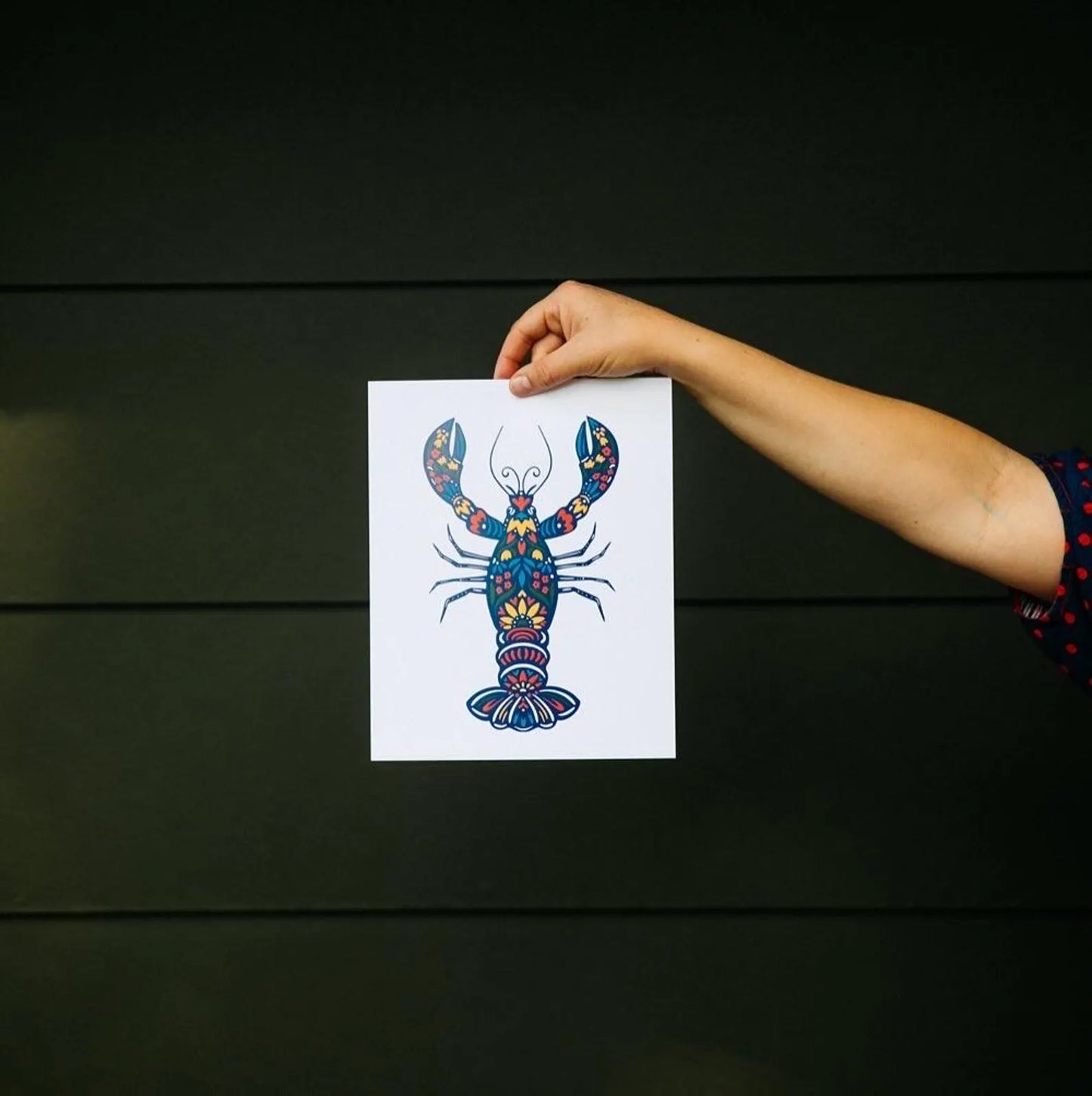 Folk Art Lobster Print