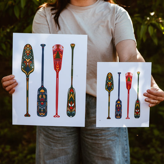 Canoe Paddle Art - Canoe Paddles - Cabin Art - Lake Life - Paddle - Lake Life - Nordic - Scandinavian Art
