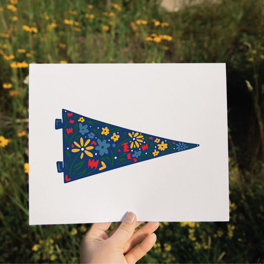 Nature Pennant Flag - Nature Lover Gift - Floral