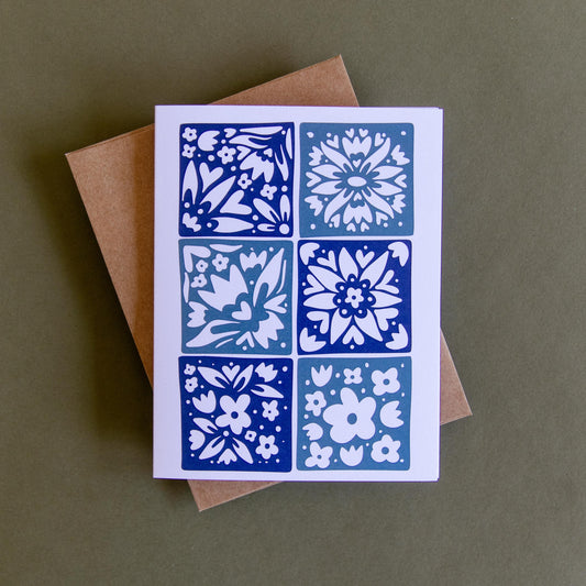 Nordic Checkerboard - Blank Card - Card - Gift - Quilt
