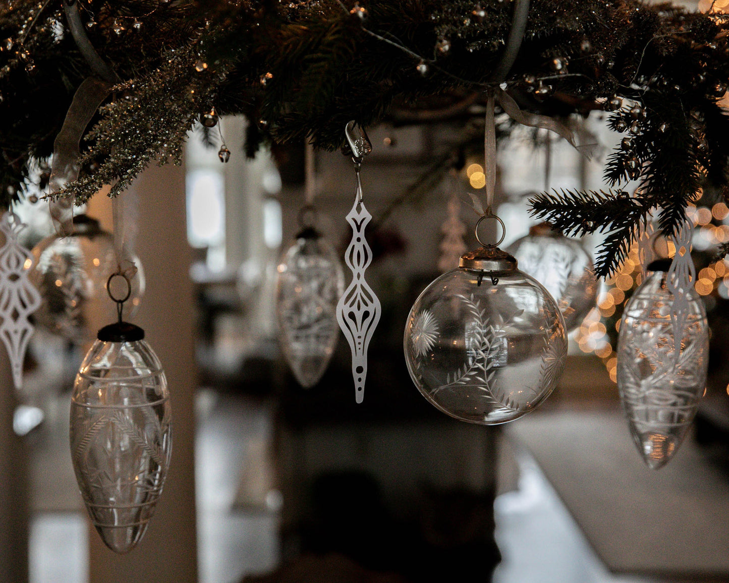 Cardstock Paper Icicles - set of 10 - hand drawn - Ornate Icicles - Snowflakes - Holiday Decor - Unique Paper Decorations