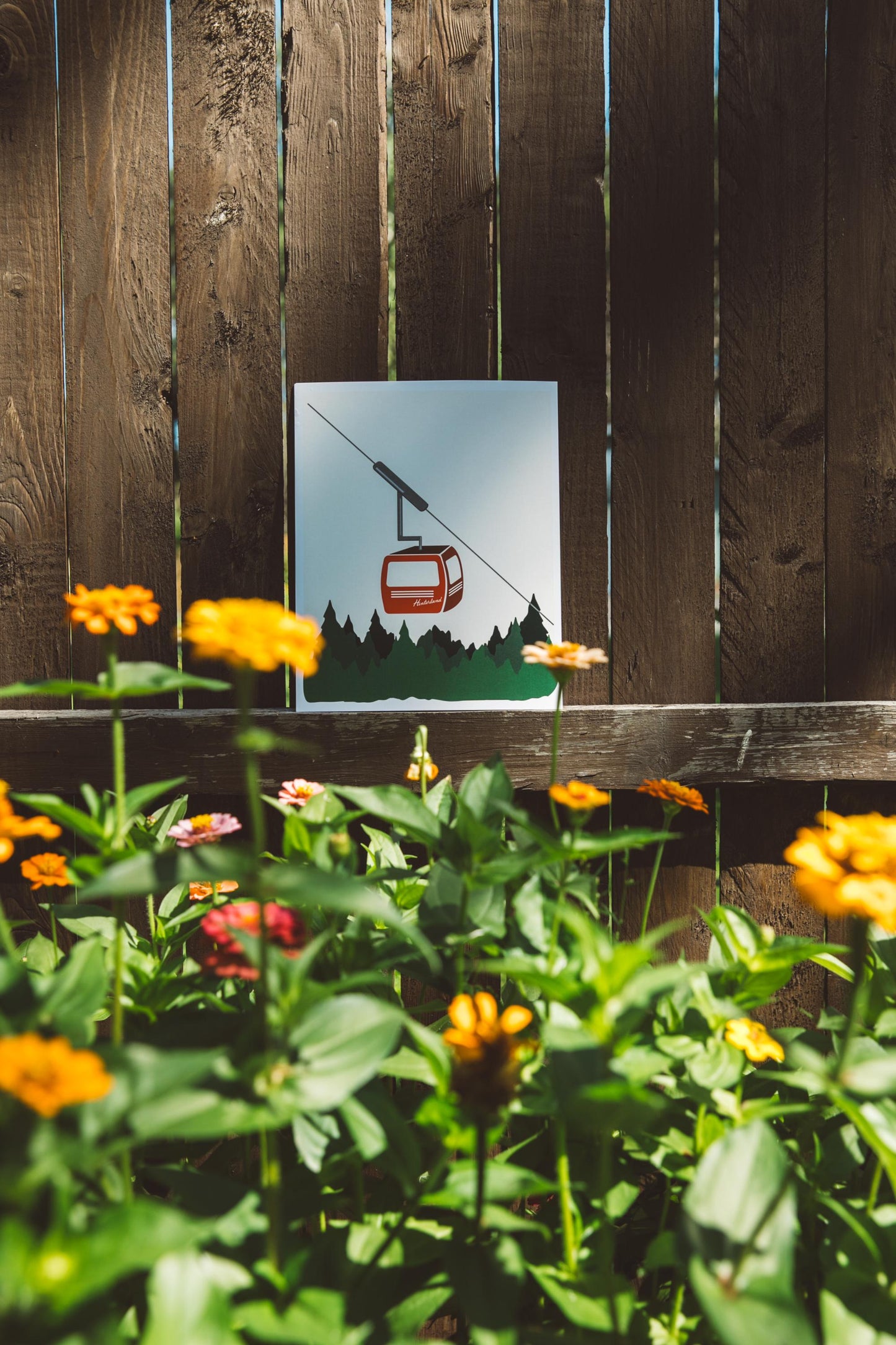 Ski Lift Print - Cabin Art - Cabin Decor - Ski Gondola - Ski Art - Winter Art - Snow Art-Skis