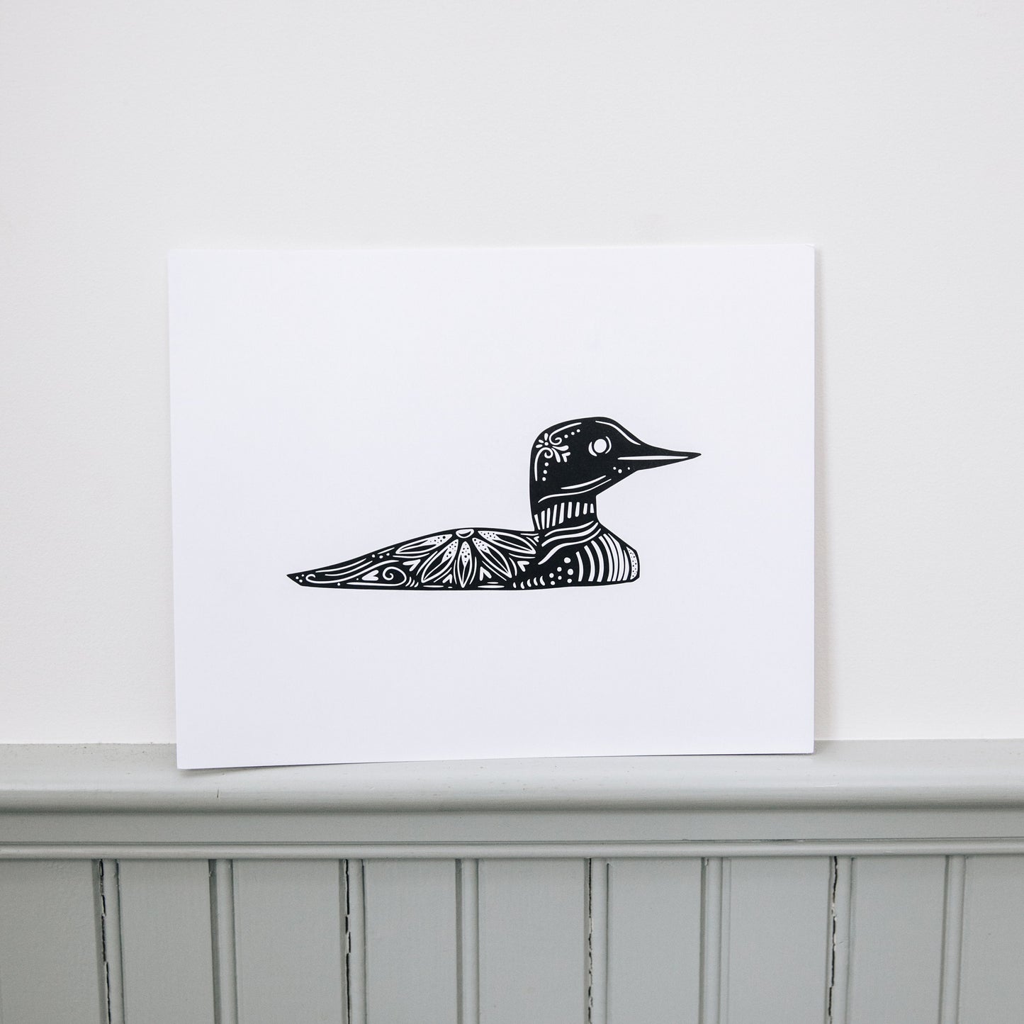 Loon Wall Art - Nordic Art -Print-Cabin Art - Classic Loon - Common Loon - Lake House Decor - Minnesota Loon - Maine Loon - Gift