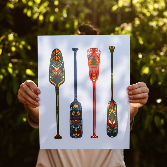 Canoe Paddle Art - Canoe Paddles - Cabin Art - Lake Life - Paddle - Lake Life - Nordic - Scandinavian Art