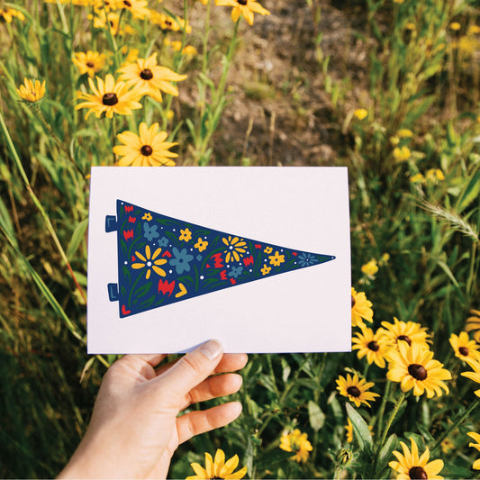 Nature Pennant Flag - Nature Lover Gift - Floral