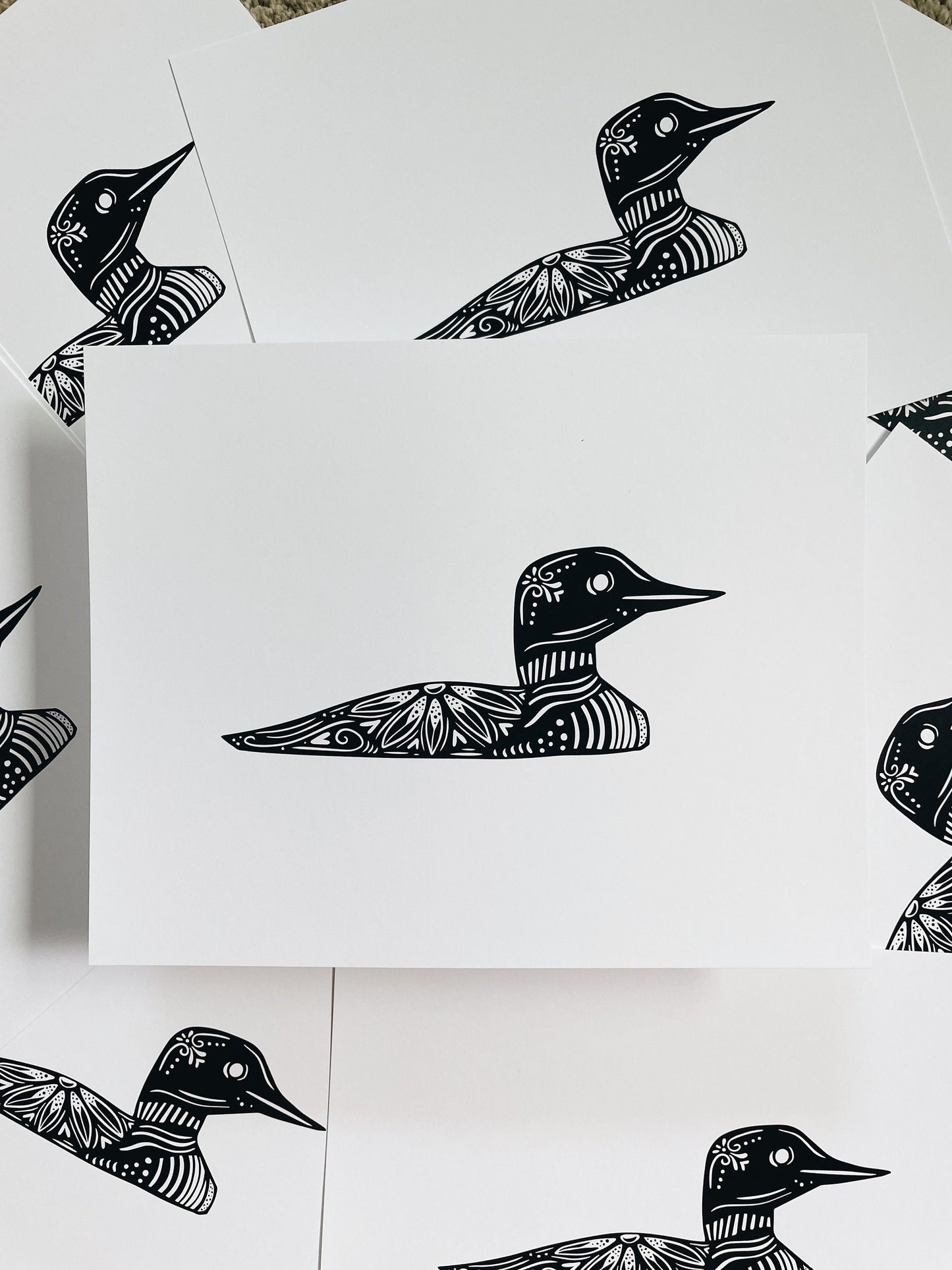 Loon Wall Art - Nordic Art -Print-Cabin Art - Classic Loon - Common Loon - Lake House Decor - Minnesota Loon - Maine Loon - Gift