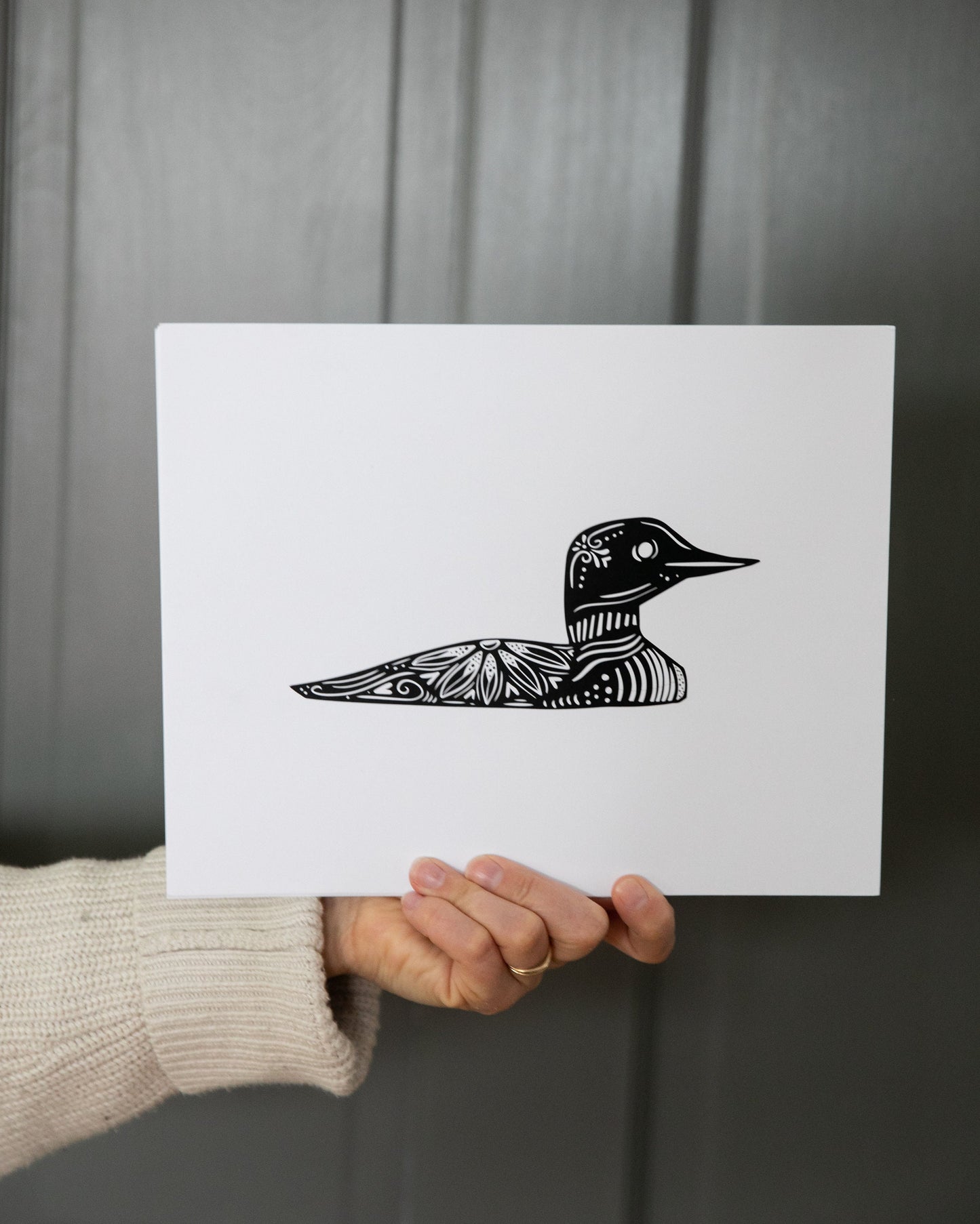 Loon Wall Art - Nordic Art -Print-Cabin Art - Classic Loon - Common Loon - Lake House Decor - Minnesota Loon - Maine Loon - Gift