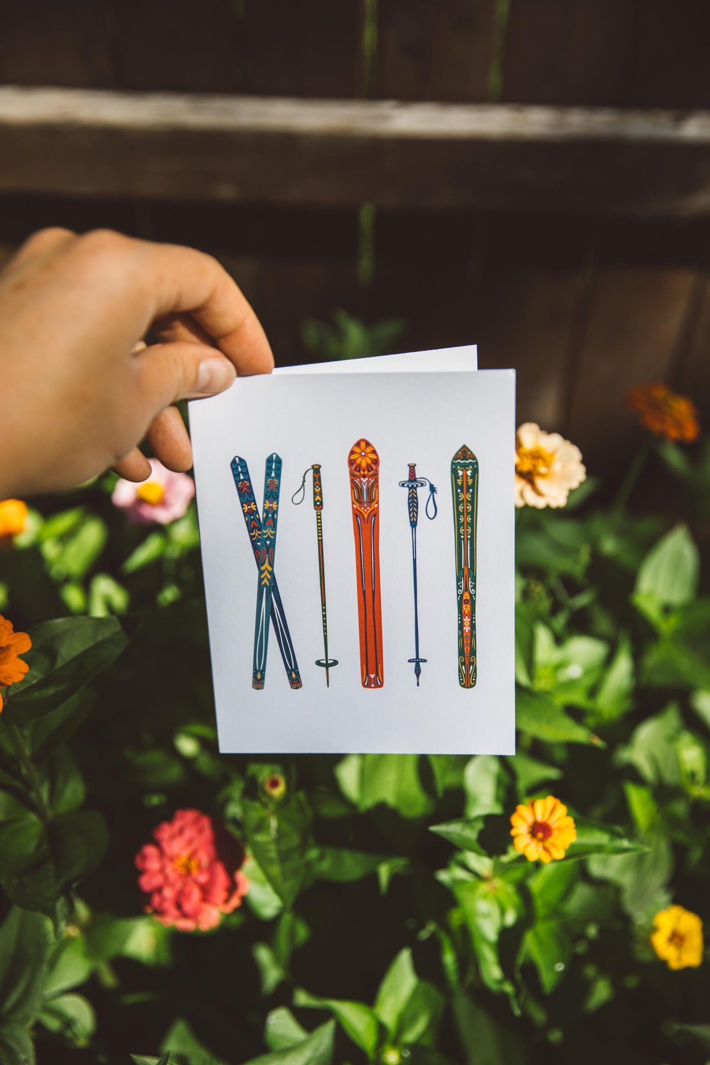 Nordic Skis Greeting Card - Blank Card - Cards - Skis - Gift - Nordic - Apres Ski
