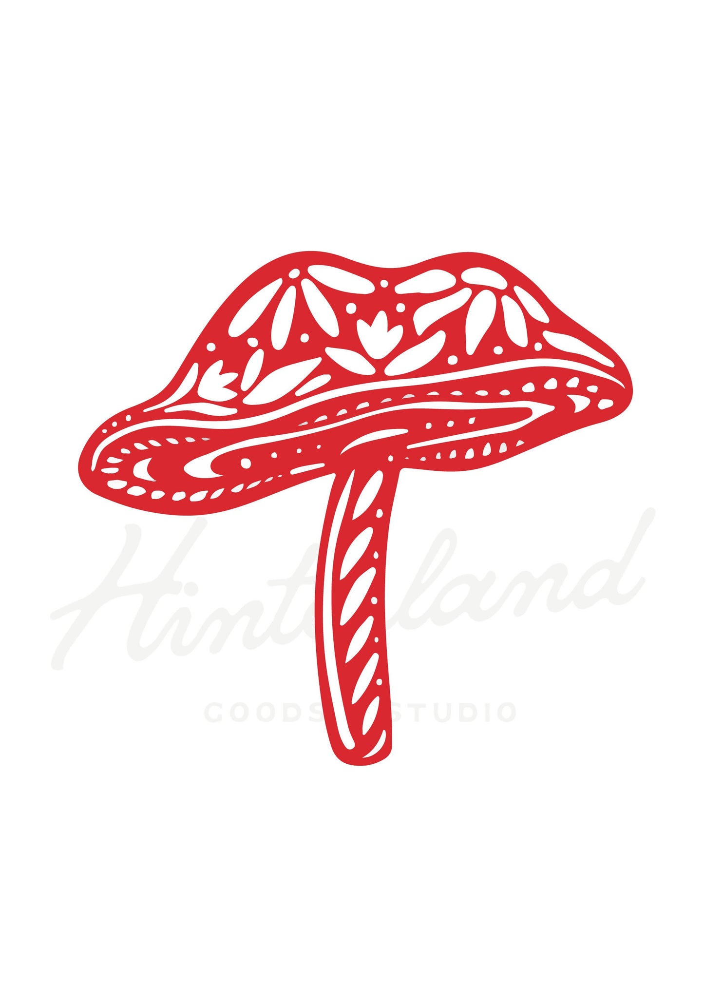 Mushroom Print - Nordic Home - Nature Art - 5x7 Print - Red Mushroom