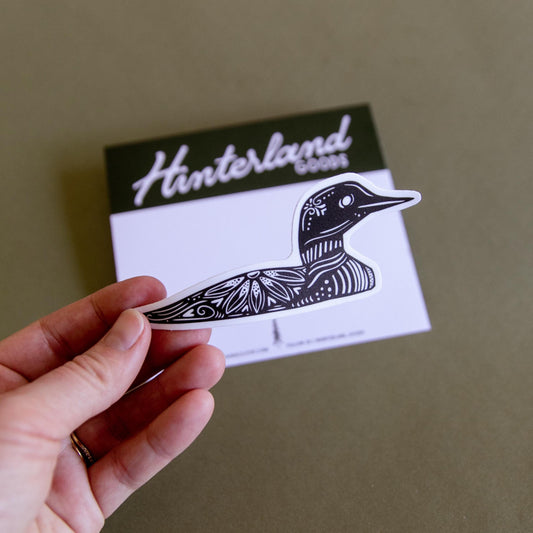 Loon Sticker - Minnesota Loon - Maine Loon - Water Bottle Sticker-Bumper Sticker
