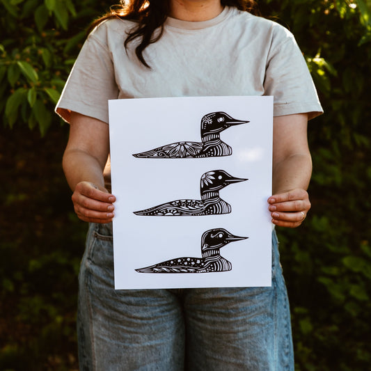 Common Loon - Cabin Art - Cabin Decor - Minnesota Art - Nordic Art - Loon Art