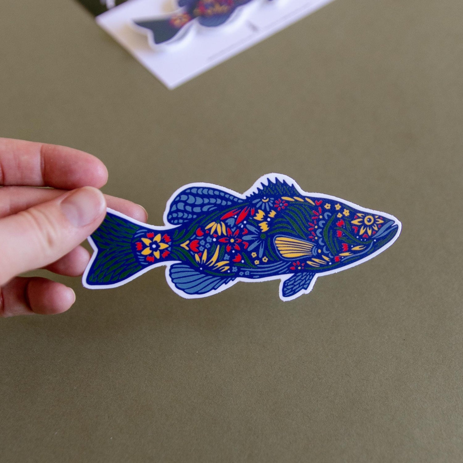 Nordic Scandinavian colorful fish waterproof bumper sticker - fishing vinyl decal by Hinterland Goods