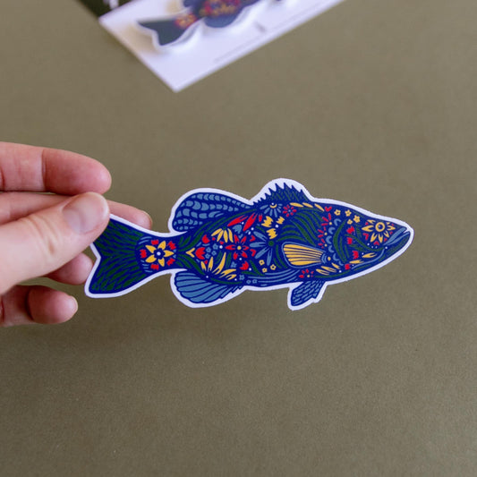 Colorful Fish Sticker - Bumper Sticker - Fishing - Water bottle sticker - Waterproof Sticker
