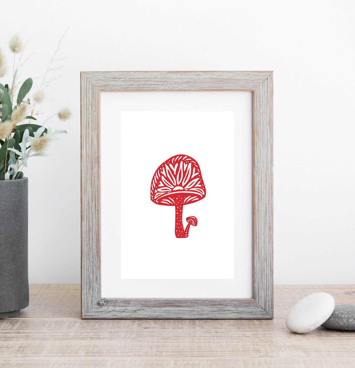 Red Mushroom Art Print