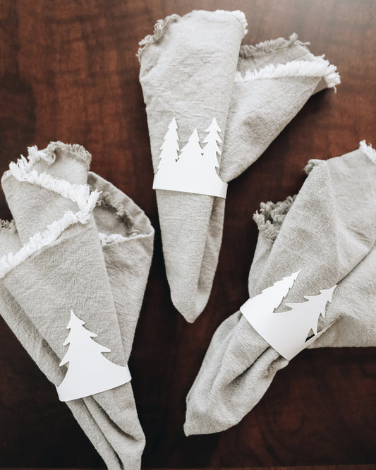 Paper Tree Napkin Rings / Place Cards Set of 12