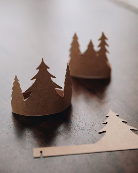 Paper Tree Napkin Rings / Place Cards Set of 12