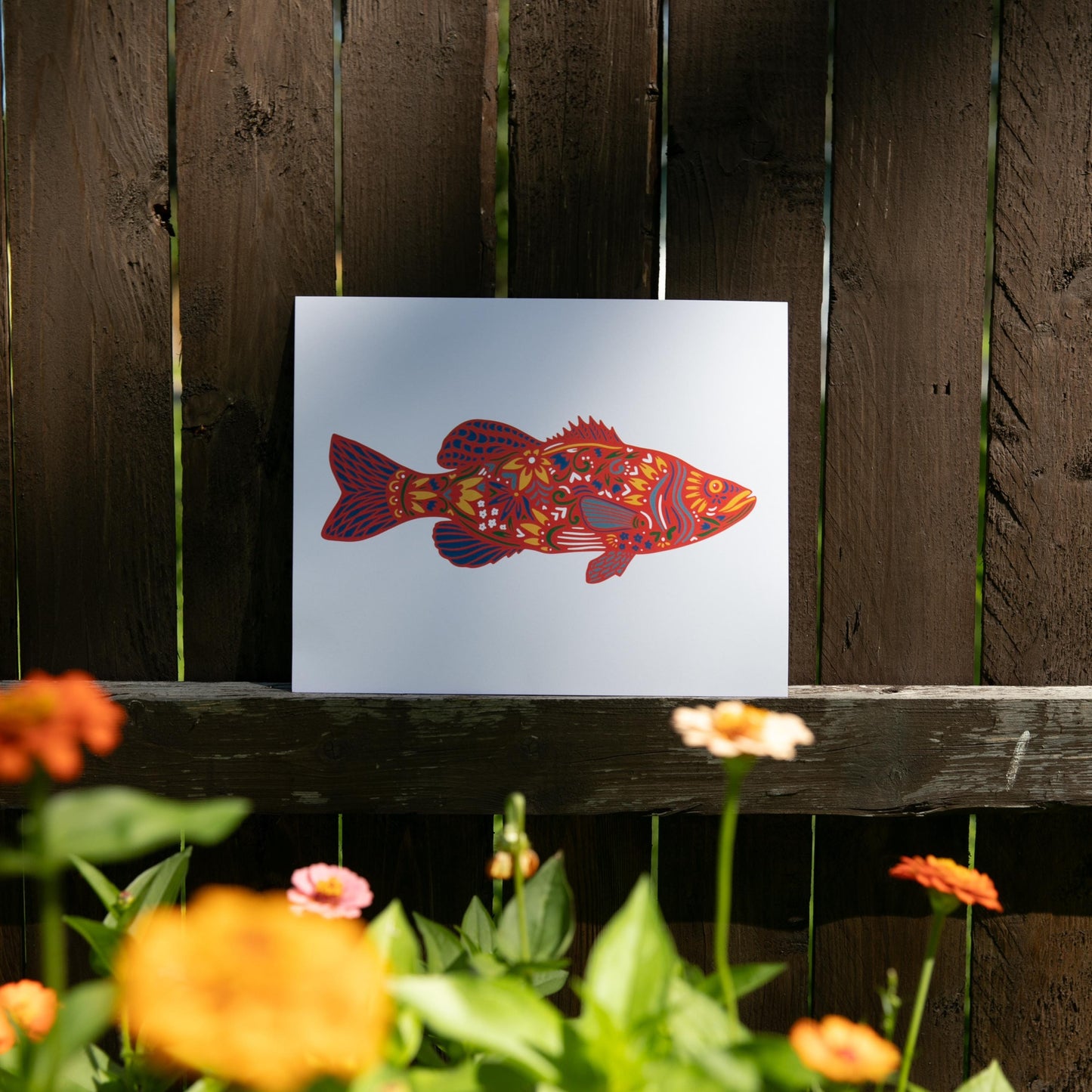 Fish Art- Fishing Decor - Minnesota Art - Lake House Art - Fishing Lover Wall Art - Bass Print