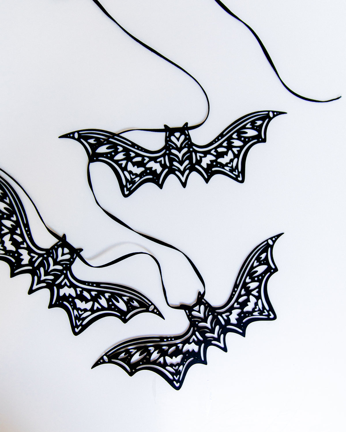 Halloween Bat Paper Garland - Set of 3