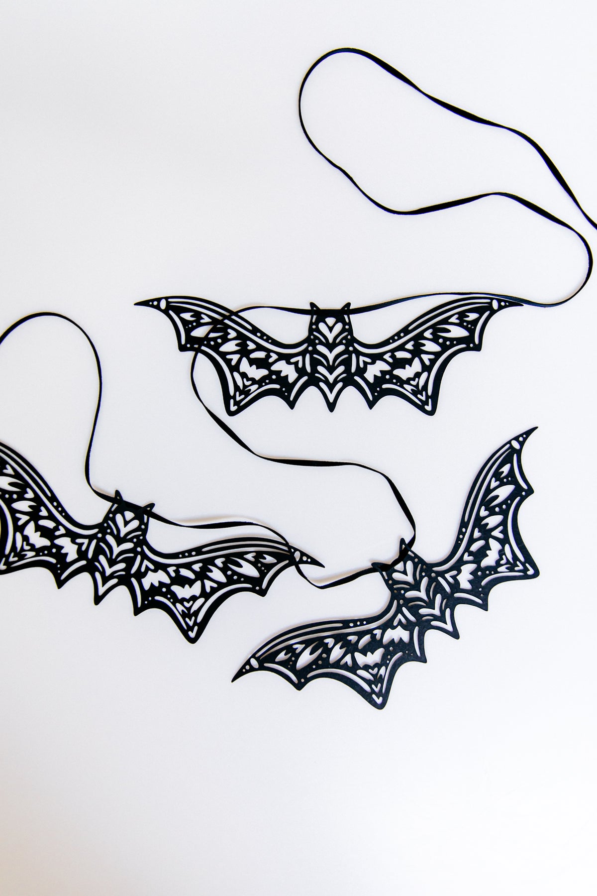 Halloween Bat Paper Garland - Set of 3
