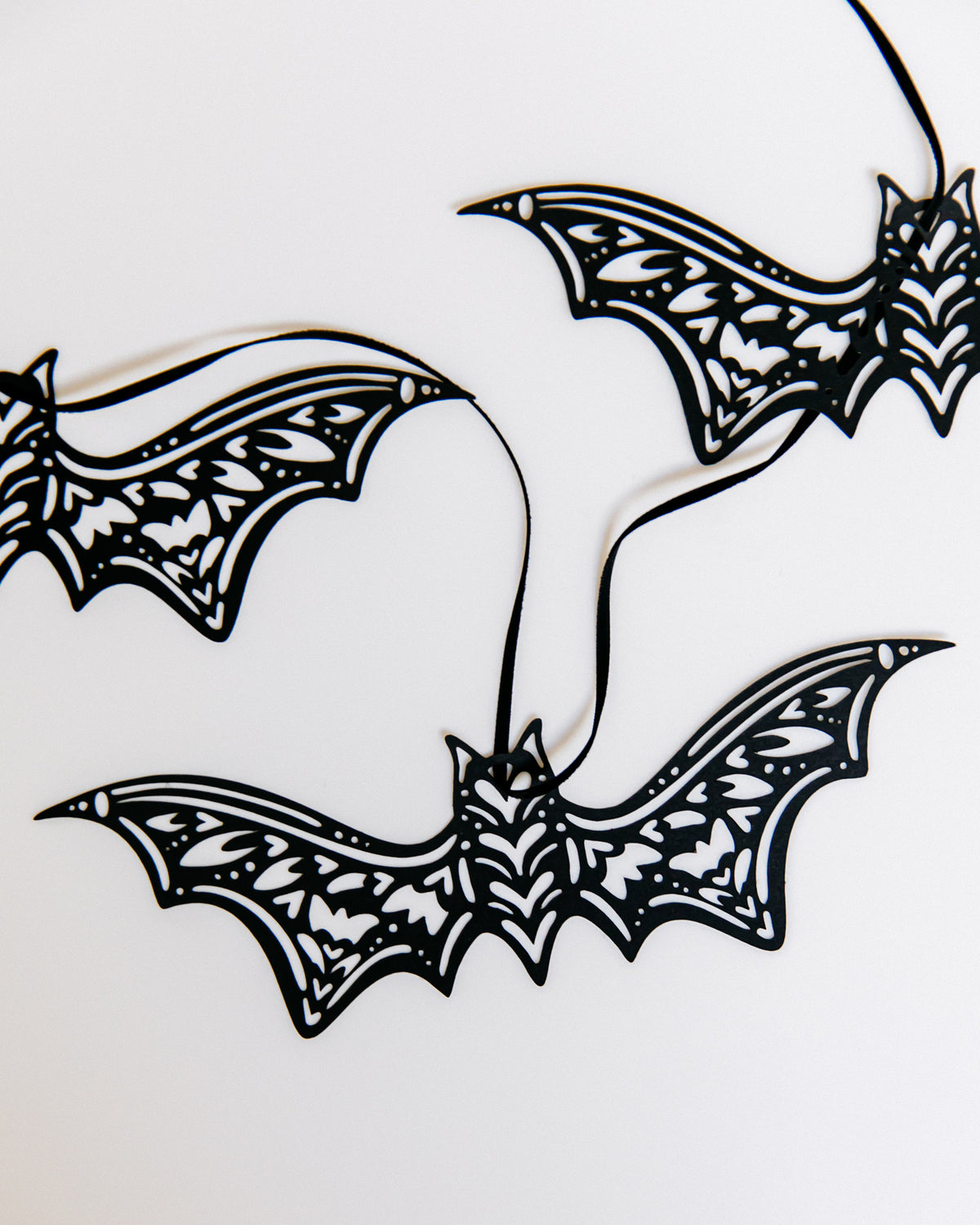 Halloween Bat Paper Garland - Set of 3