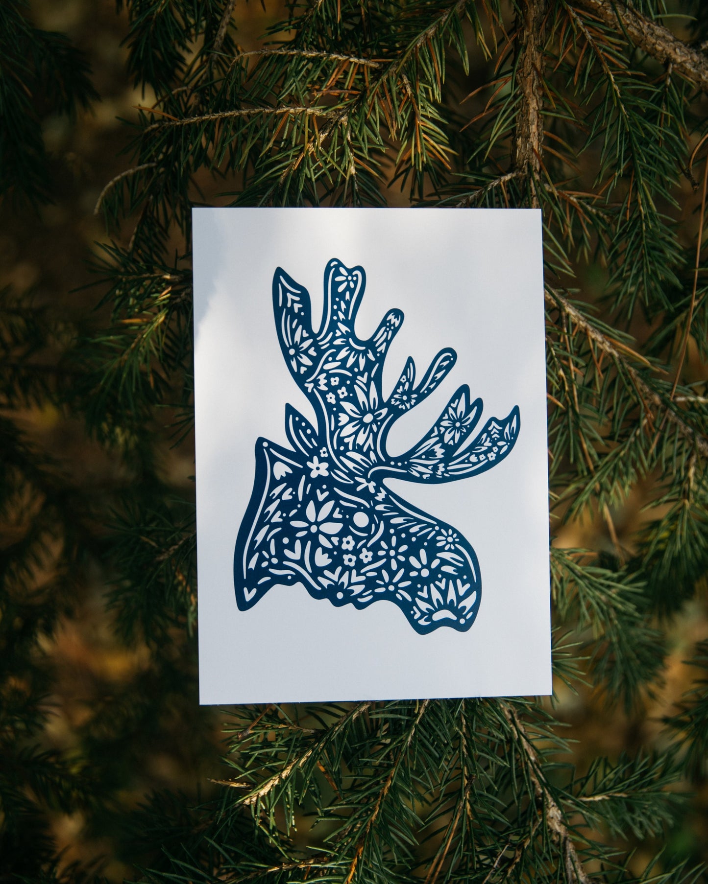 Nordic Moose - Moose Art - Moose Wall Art - Cabin Decor - Cozy Decor - Lake Life - Up North Art