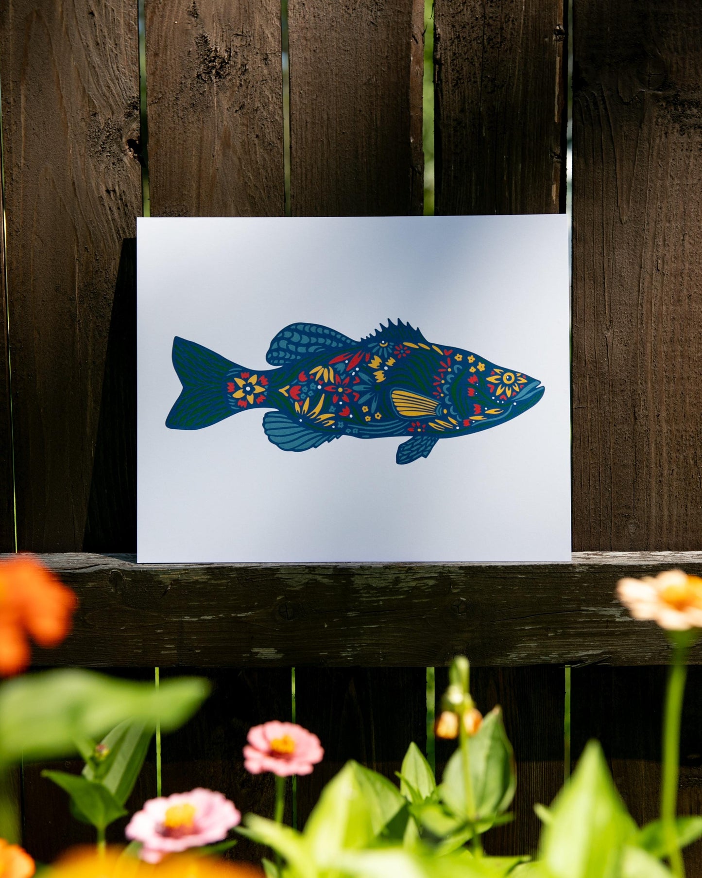 Fish Art- Fishing Decor - Minnesota Art - Lake House Art - Fishing Lover Wall Art - Bass Print