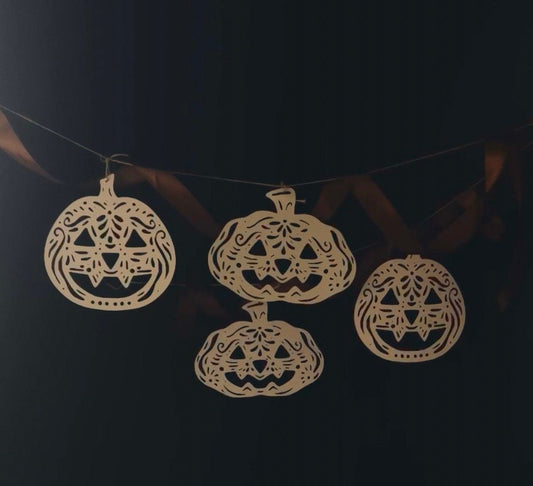 Paper Pumpkins - Halloween Decor - Fall Decor - Paper Cut Out - Fall