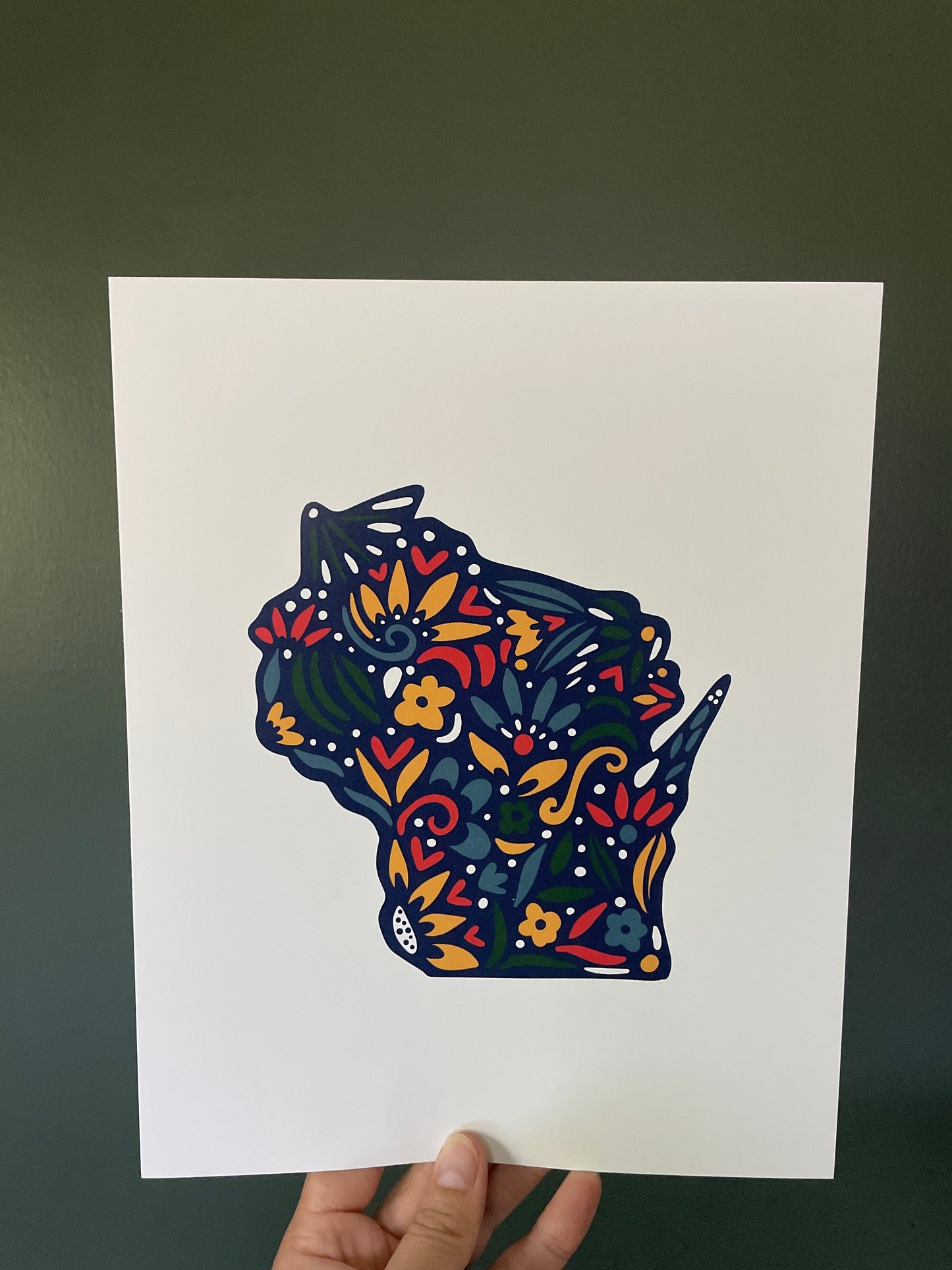 Wisconsin State Art - Wisconsin Print - Wall Art - On Wisconsin