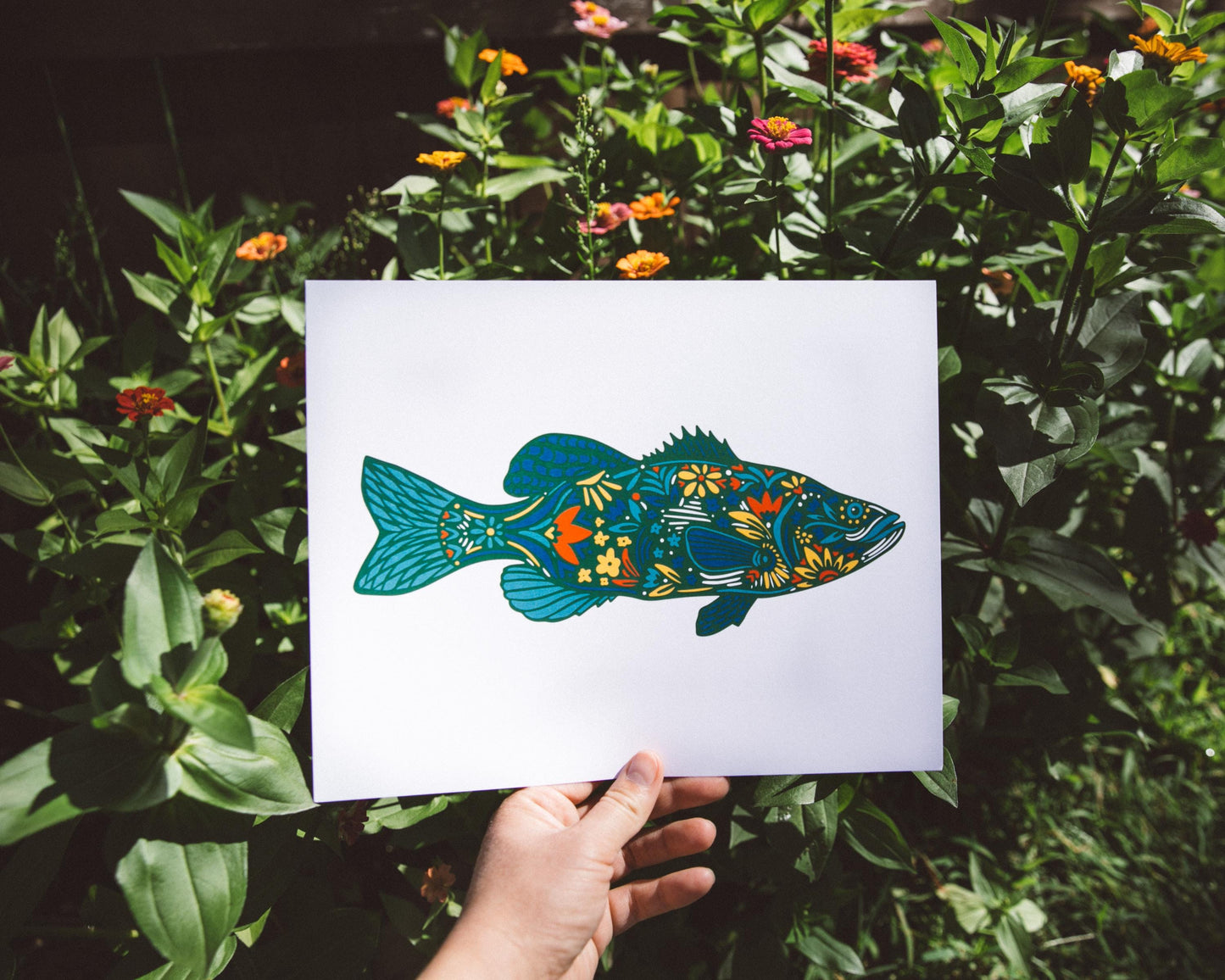 Fish Art- Fishing Decor - Minnesota Art - Lake House Art - Fishing Lover Wall Art - Bass Print